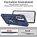 for Samsung Galaxy A36 5G Case with Camera Lens Cover HD Screen Protector, Dual Layer Military-Grade Drop Tested Magnetic Ring Holder Kickstand Protective Phone Case for Samsung Galaxy A36 5G (Navy)