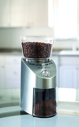 image for Capresso Infinity Conical Burr Grinder, See-through bean container hol