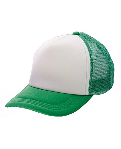 Image of NYFASHION101 Plain Mesh Trucker Hat - Breathable 6-Panel Daily Snapback Cap, Customizable Ideal for DIY Embroidery & Patches