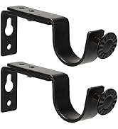 EVCUHASL Curtain Rod Holders, 2 Pack Heavy Duty Curtain Rod Brackets Fits up to 1 Inch Curtain Ro...