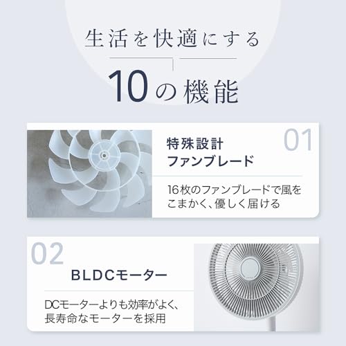 ラビーノ LAViNO エアーループ 扇風機 BLDCモーター 317 の商品画像 1