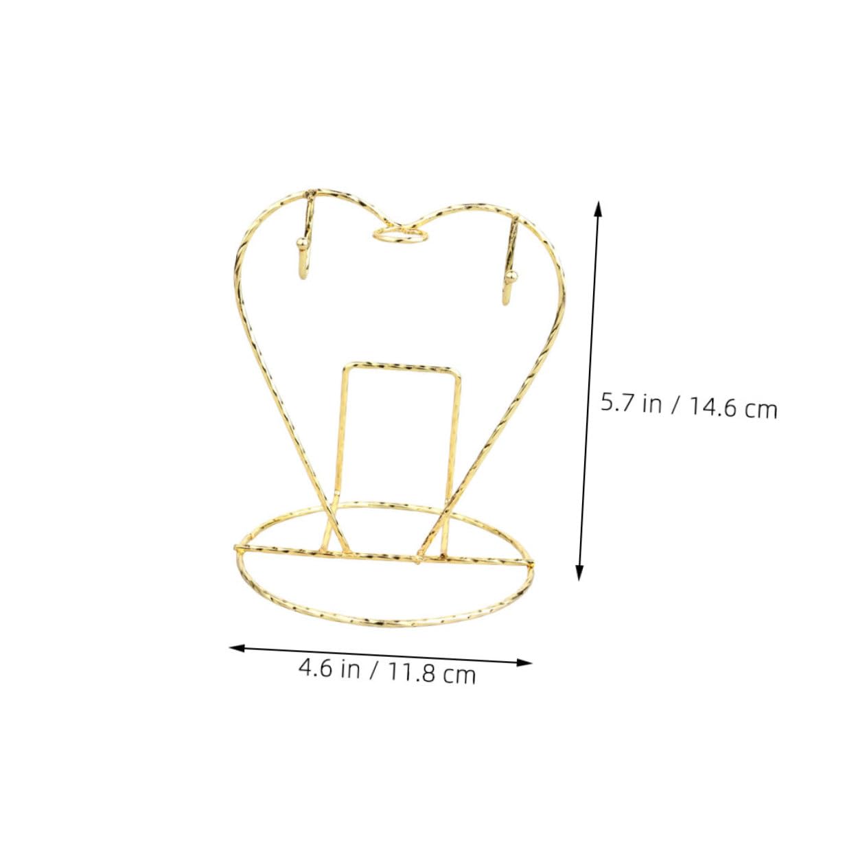DECHOUS 3pcs Coffee Mug Holder: Heart Shaped Holder Water Glasses Drain Rack Household Kitchen Coffee Mugs Tea Cup Storage Rack Golden