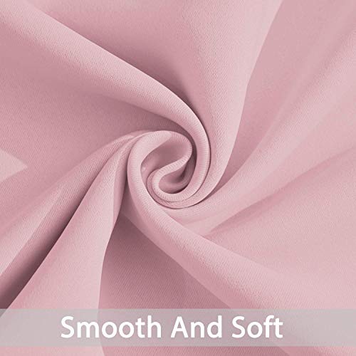 Yakamok Blackout Curtains Room Darkening Thermal Insulated with Grommet Window Curtain for Bedroom, 52 x 72 inch,Pink, 2 Panels