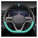 Couverture Volant Voiture Housse Volant en Forme D pour VW pour Sharan pour Passat pour Caddy pour Touran pour Tiguan 2015 2021(Vert)