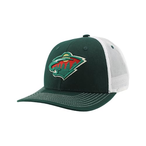 Image of ZHATS NHL Unisex-Adult NHL Officially Licensed Adjustable Snapback Hat Dakota Icon Team Color