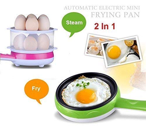 Matiman Enterprise Multifunction 2 in 1 Electric Two Layer Egg Boiler Steamer Omelette Non-Stick Frying Pan 14 Boiled Eggs