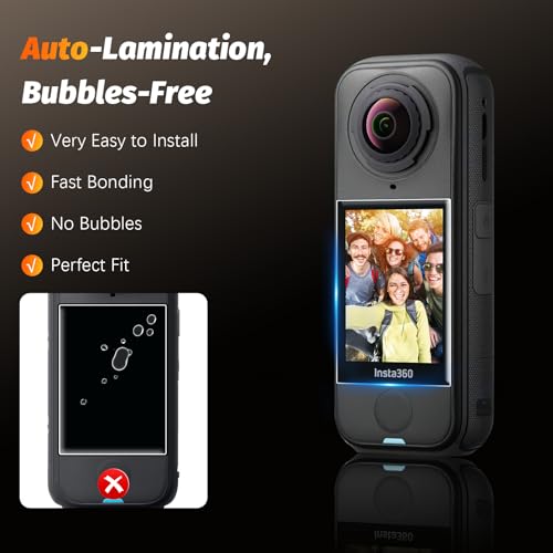 Image of AMAZEAR Screen Protector for Insta360 X4 Air Accessories (3-Pack), Tempered Glass LCD Screen Film, Camera Accessories Protective Cover for Insta 360 X4 Air, Ultra HD, 9H Hardness, Anti-Scratch