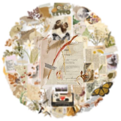 Image of 50Pcs Retro Newspaper Clippings PET Stickers for Scrapbooking (Cutting)