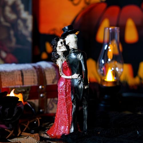 Statue de crânes d'Halloween résistante à l'eau pour embellir un étang de cour - 8