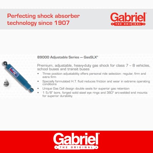 Image of Gabriel 89437 GasSLX Adjustable HD Right Shocks Fits East Manufacturing Corp Various Trailers; OEM# 517-05809-20, 6130-0114, 23362, 680570
