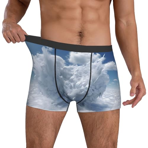 Angel Wing print Mens Underwear Boxer Briefs with, Breathable Lightweight, Boxer Briefs for Men 7