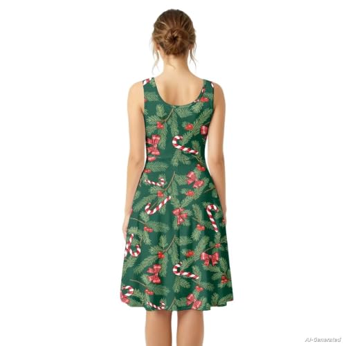Image of Renewold Women's Sleeveless Tank Dress with Pockets, Casual Scoop Neck A-Line Sundress for Summer, Travel and Vacation