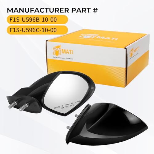 Image of M MATI F1S-U596B-10-00 F1S-U596C-10-00 Side Mirror Set for Yamaha Waverunner VX1100 VX 1100 Cruiser Deluxe Sport 2005-2009