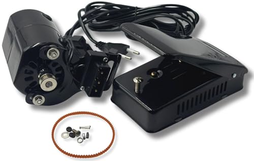 Image of Zenith 120W Sewing Machine Motor - Copper Winding | 220V High-Speed 7000 RPM | Includes Paddle, Belt & Carbon Brushes | for Mini & Domestic Sewing Machines | Durable & Reliable Performance