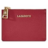 Lazarotti Bologna kompaktes Leder Kreditkartenetui für Damen | mit Reißverschlussfach, 4 Kartenfächer, RFID-Schutz & Schlüsselring | 11,5 x 8,5 x 1 cm