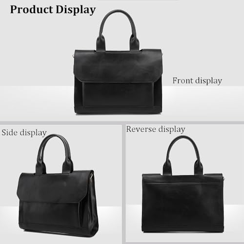 Sac de travail en cuir synthétique chic pour ordinateur et documents professionnels