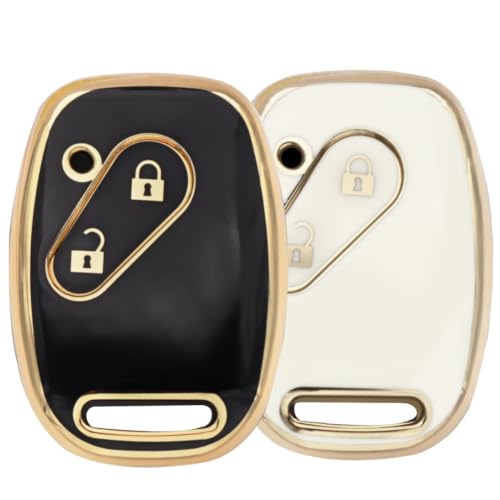 Image of KEYCEPT 2 Button Key Shell TPU Key Cover for Honda Amaze, BRV, CRV, Accord, City, Civic, Brio, Jazz, IV-Tec and Other Models (TPU Combo)
