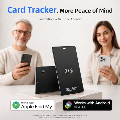 UQO Wallet Tracker Card, Works with Apple Find My or Google Find Hub | MFi certified. Works with Android. Qi charging. 85dB+ sound. Separation alerts. Wallet & passport fit. Great gift idea. - image 2