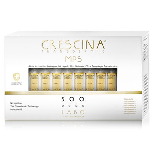 LABO CRESCINA TRANSDERMIC MPS RI-CRESCITA 500 Anticaduta Capelli Uomo 20 Fiale