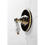 Kingston Brass KS3032PL Single-Handle Three-Way Diverter Valve with Trim Kit, Polished Brass - Image 4