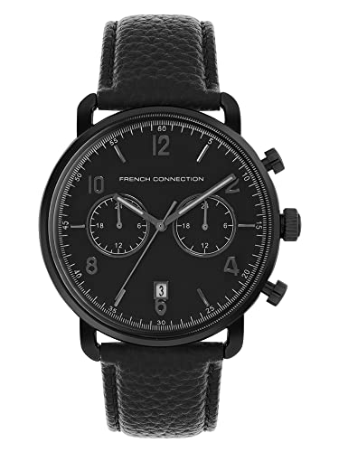 French Connection Leather Analog Black Dial Mens Watch-Fcp33Bl (B0BGXGJWQW) Amazon Price History, Amazon Price Tracker