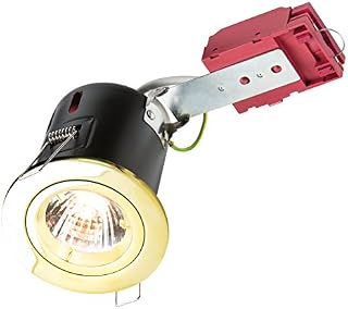 Knightsbridge Fixed GU10 230V 50W IC Fire-Rated Downlight-White, Metal