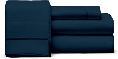 Giza - Juego de sábanas egipcias de Giza tamaño Cal King, juego de sábanas de algodón de Giza (4 piezas) Giza, se adapta a colchones de 18 pulgadas