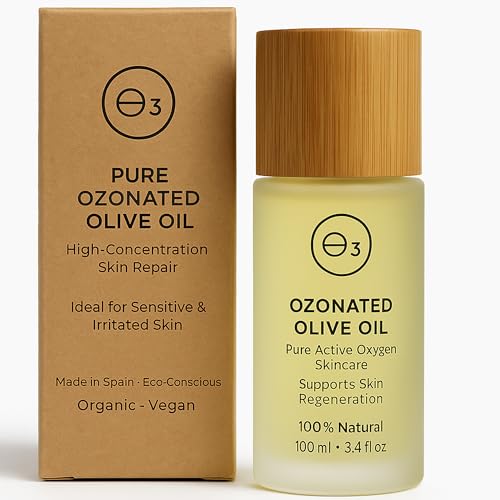 Ozonated Olive Oil Pure Ozone Formula For Regeneration And Sensitive Irritated Areas Organic Fragrance Free High Concentration Activated Oxygen Care For Scars Stretch Marks And Renewal 100ml 3.4 fl oz