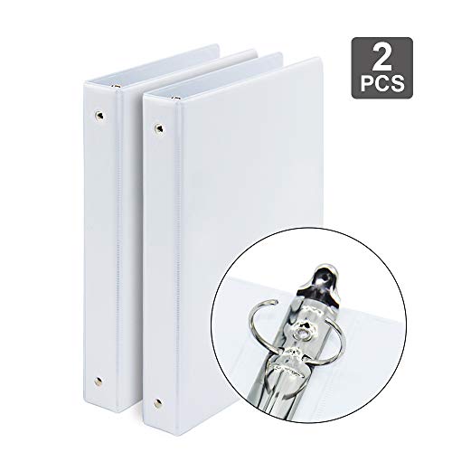 Comix-1-inch-3-Ring-Binder-Durable-Presentation-View-Binders-Holds-200-Sheets-6pack-A2130-6-White
