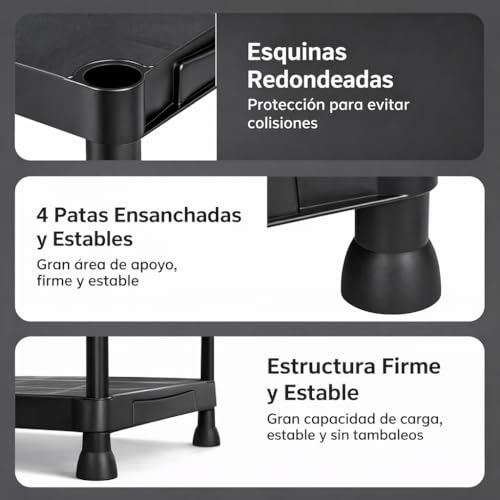 Estantería de Plástico Multiuso 5 Baldas 170x60x30cm | Estantería Almacenaje | Estantería Resistente | Estantería para Garaje | Trastero | Cocina | Oficina | Lavadero | Montaje sin Herramientas - imagen 4