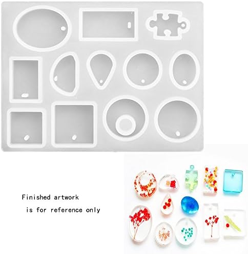 Jewelry Casting Molds Silicone Resin Jewelry Molds With Hanging Hole For Diy Jewelry Craft Making
