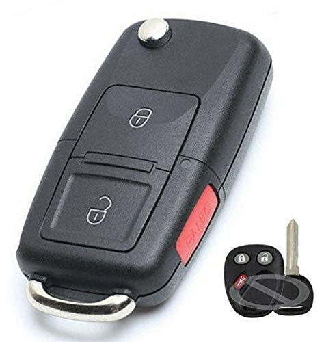 Keymall keyless Entry Replacement Car Key 315MHz ID46 Chip 2+1B Fob Remote for Chevrolet Cadillac Escalade 2003-2006 FCC: LHJ011