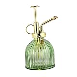 ORFOFE Glass Watering Kettle 3 Inch Vintage Plant Mister Spray Bottle for Indoor Outdoor Gardening Transparent Long Spout Mist Sprayer