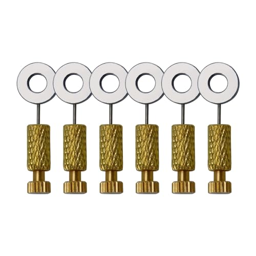 TISHITA 6 Piezas Pinza de Costura de Cuero Accesorio de Posicionamiento de Costura Herramienta de Manual Latón Protección de Manos Adecuado, 0 a 6 mm