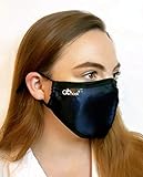 AB Face Masks Washable UK , Reusable for Glasses Wearers, Adjustable Face Mask with Filter, 7 Layers of Protection, Navy Blue Silk with Nose Wire - Image 7