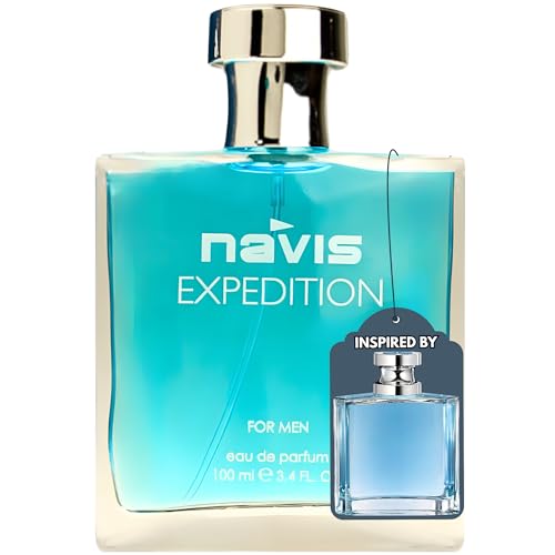 Sandora Fragrances Perfume for Men – Navis Expedition – Green Leaves, Apple, Lotus, Cedarwood – Fresh, Aquatic, Clean, Long-Lasting (3.4 fl oz / 100ml)
