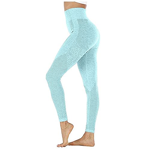 NP Calça legging feminina Energy sem costura com controle de barriga super elástica para academia, J