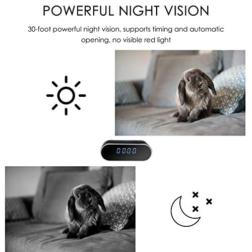 Jlrkeng Hidden Spy Camera Clock Hd 1080P Wireless Wifi Home Security Cameras Monitor Video Recorder Nanny Cam With Motion Detection Alert Live Stream Monitoring For Home And Office Safety #TOP4