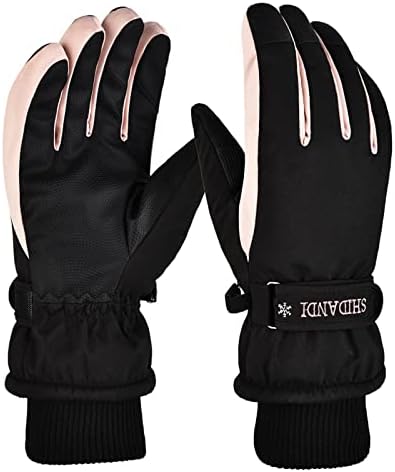 Thermal Gloves Women Ski Gloves Winter Waterproof Warm Work Glove Phone Touch Screen Hand Warmers Snow Sports Windproof Heat Holder Ladies Snowboard Running Hiking Gardening Cycling Motorbike