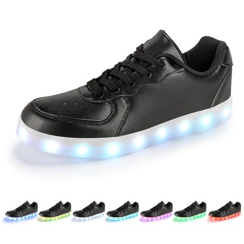 Image of Light Up Shoes Men Women LED Shoes USB Charging Adult High Top LED Sneakers Glow in The Dark Footwear for Dancing Party Festivals Festivals