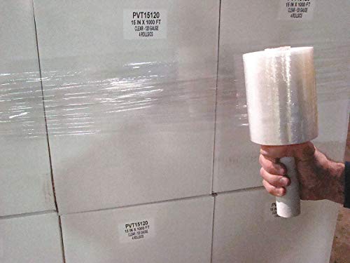 Hand Stretch Wrap, Clear, 1000 ft.L, 5In W