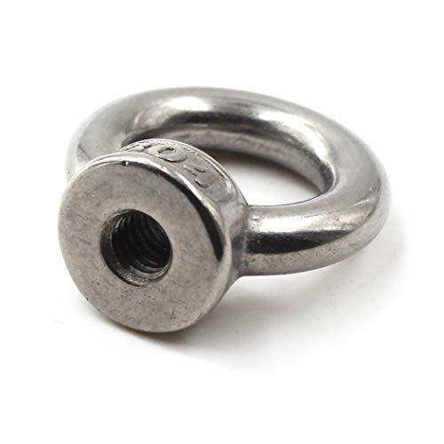 Image of M8 Lifting Eye Nut 304 Stainless Steel Ring Eye Bolts Threaded Nuts Pack of 5