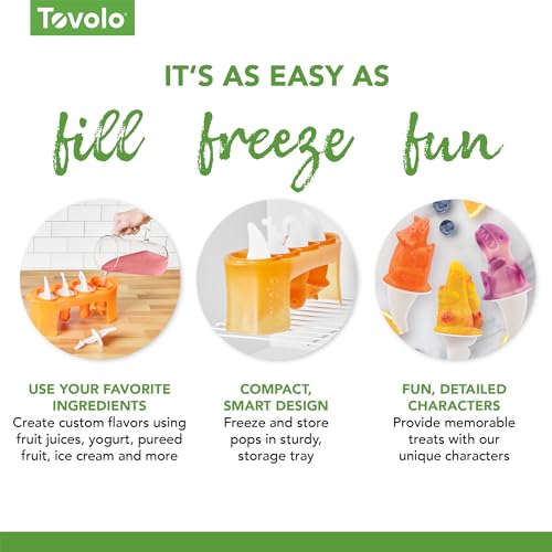 Image of Tovolo, Freezer Pop Molds Dinos Set 4, 1 Count