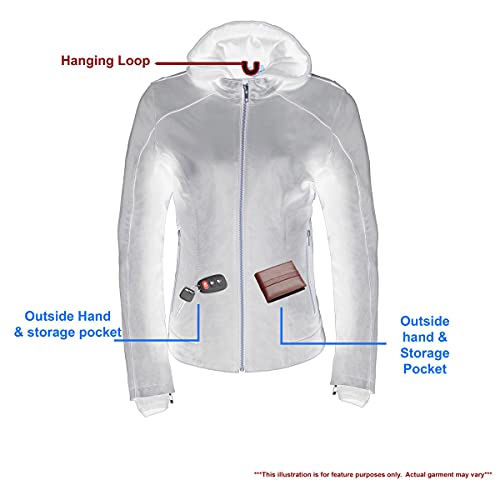 Image of Milwaukee Leather Women's Premium Leather Motorcycle Riding Jacket With Removable Hoodie Liner