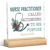 Nurse Practitioner Gifts NP Appreciation Gifts Graduation Gifts for Women Men Certified Nurses Day Gifts Nurses Week Gifts Nurse Practitioner Clear Acrylic Desk Decor Sign for Office 4 X 4 Inch