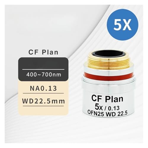 Objectif de microscope métallographique infini 5X type plan Nikon CF