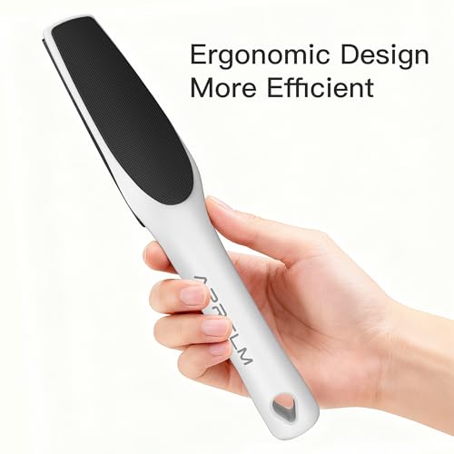Image of APRELM 3-Sided Nano Glass Foot File, 3-in-1 Coarse /Medium /Fine Foot Callus Remover, Professional Callus Remover for Feet Hard Skin Smooth Polishing (White)