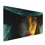 Alfombrilla de Ratón Mousepad, Una mujer con un sombrero Alfombrilla Ratón XXL 700 x 300 mm Alfombrilla Ratón para Videojuegos, Mejora la Precisión y la Velocidad, Agarre Estable en Superficies Y-7737
