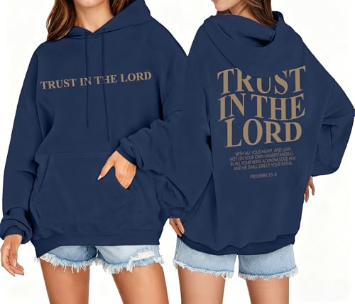 YHHR Christian Hoodie Jesus Sweatshirt for Women Trust in the