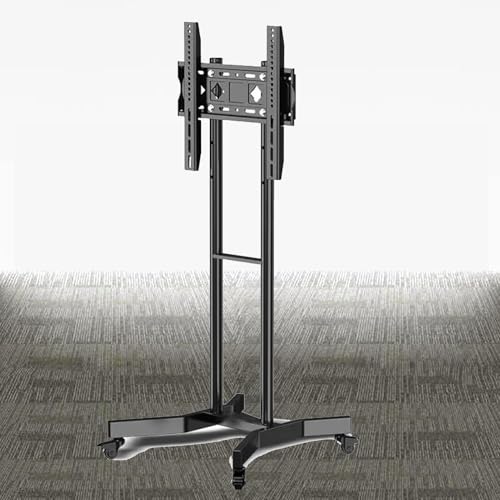 Soporte para TV de piso portátil con ruedas y altura ajustable miniatura 1